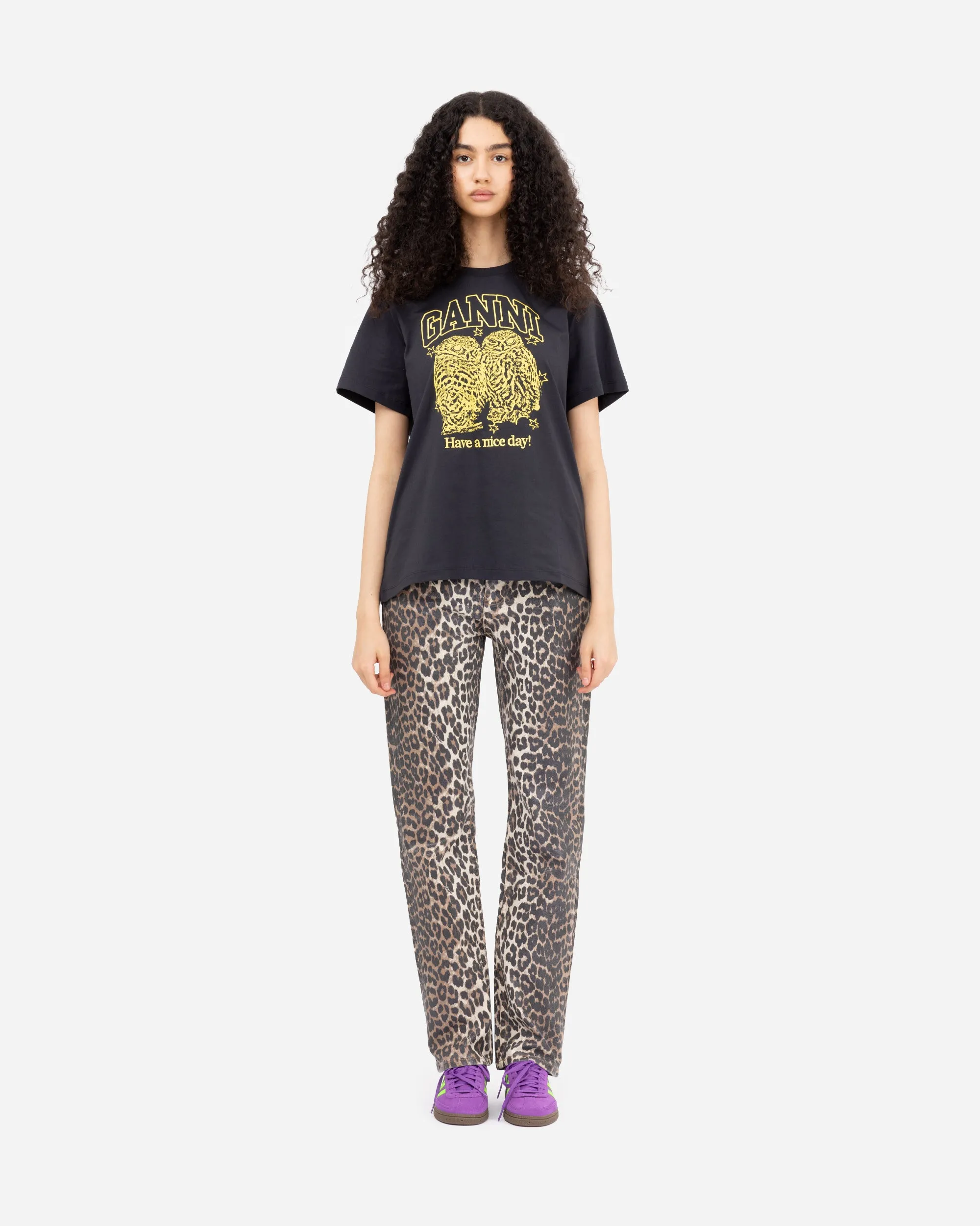 Basic Jersey Owls Relaxed T-shirt