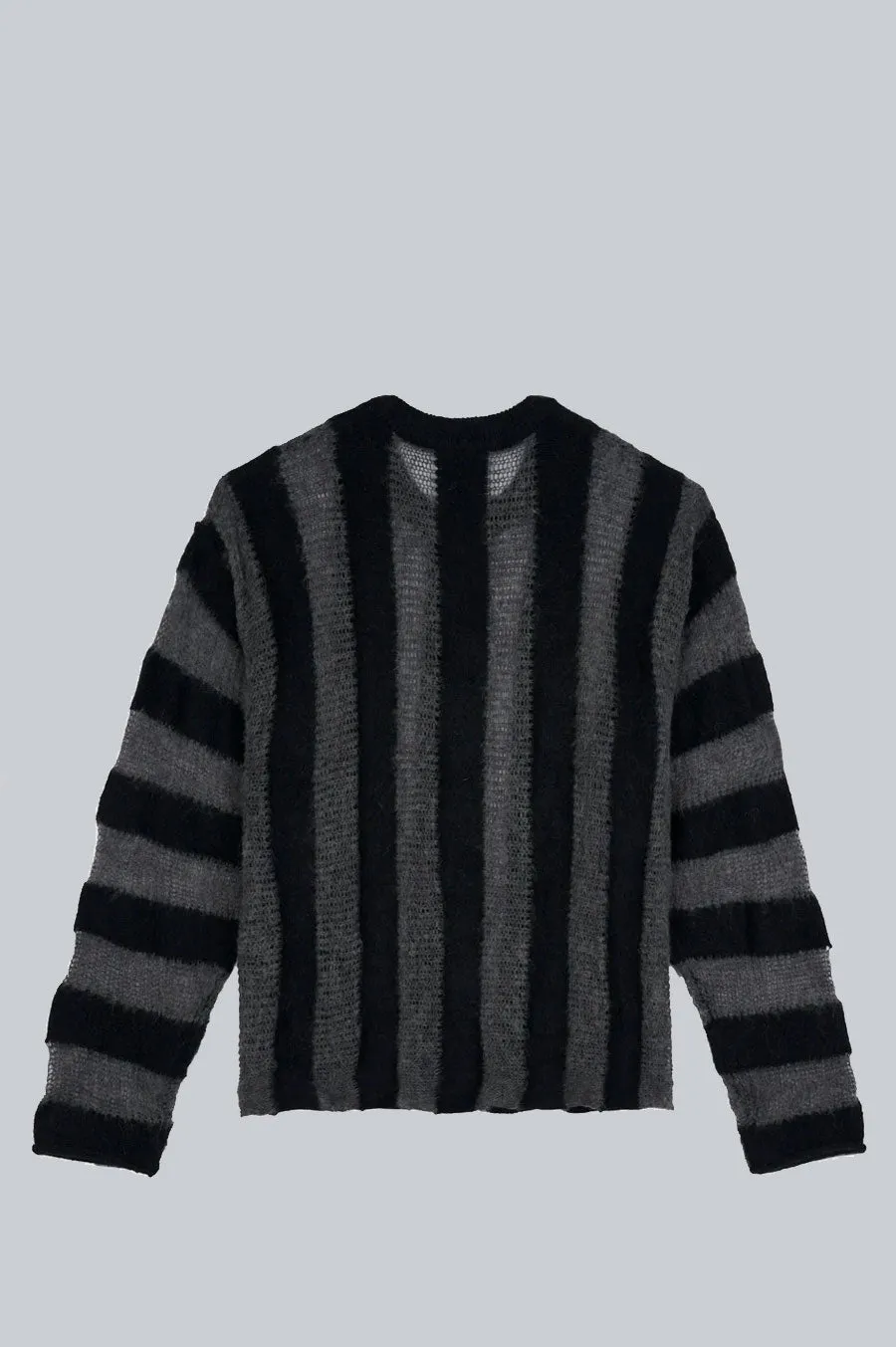 BRAIN DEAD FUZZY THREADBARE SWEATER BLACK
