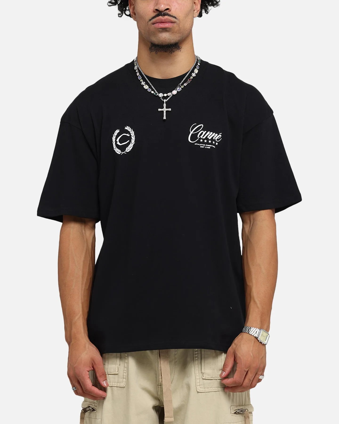 Carre Script T-Shirt Black