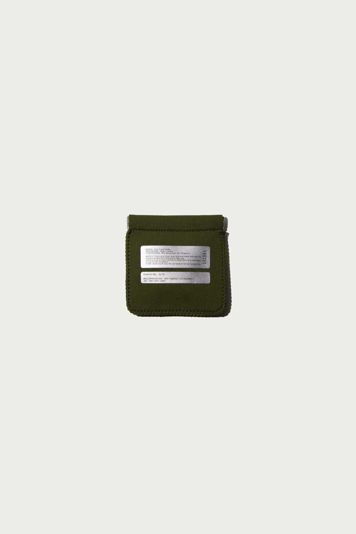 Coin Card Holder - Olive/Yellow