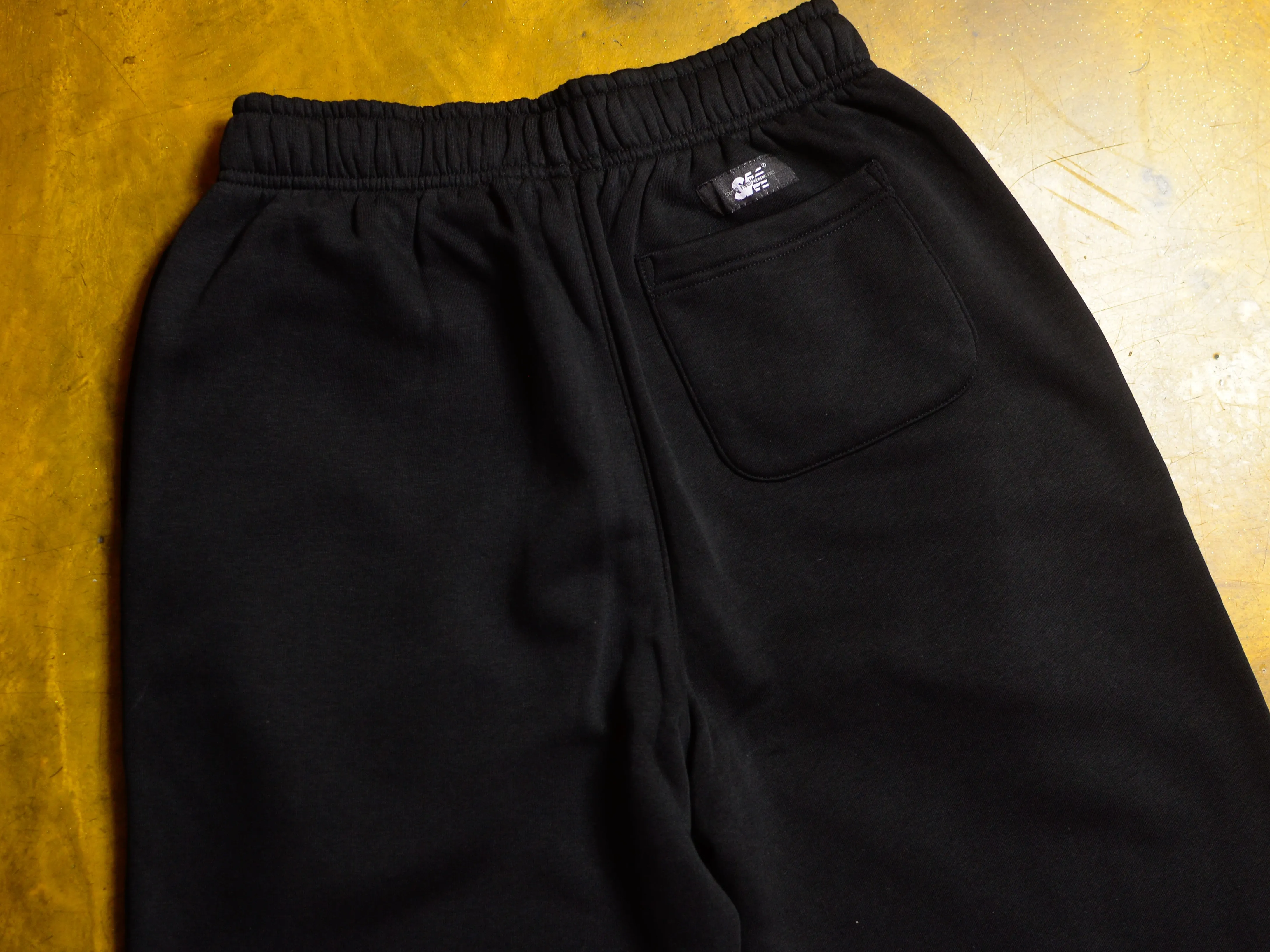 Crew Embroidered Relaxed Track Pant - Black