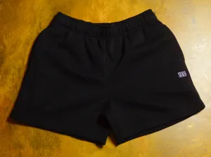 Crew Embroidered Relaxed Track Short - Black