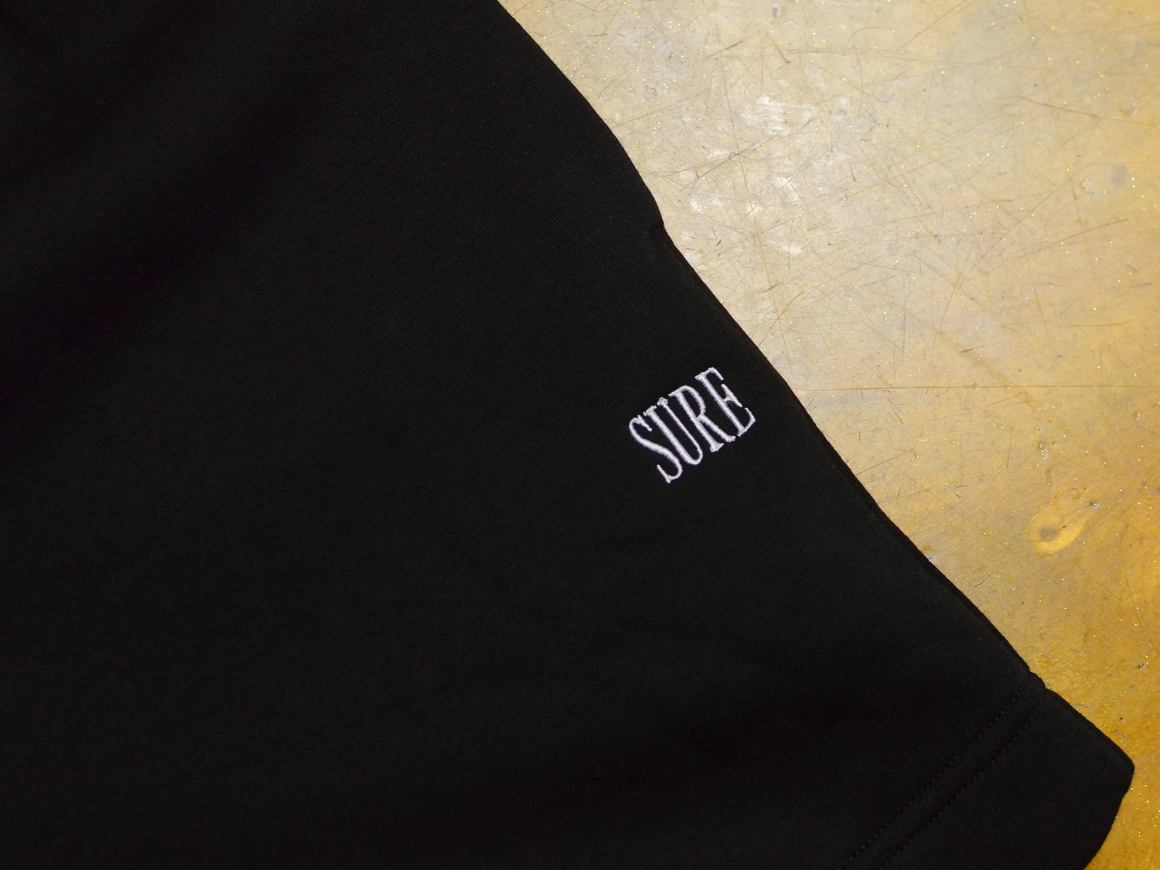 Crew Embroidered Relaxed Track Short - Black