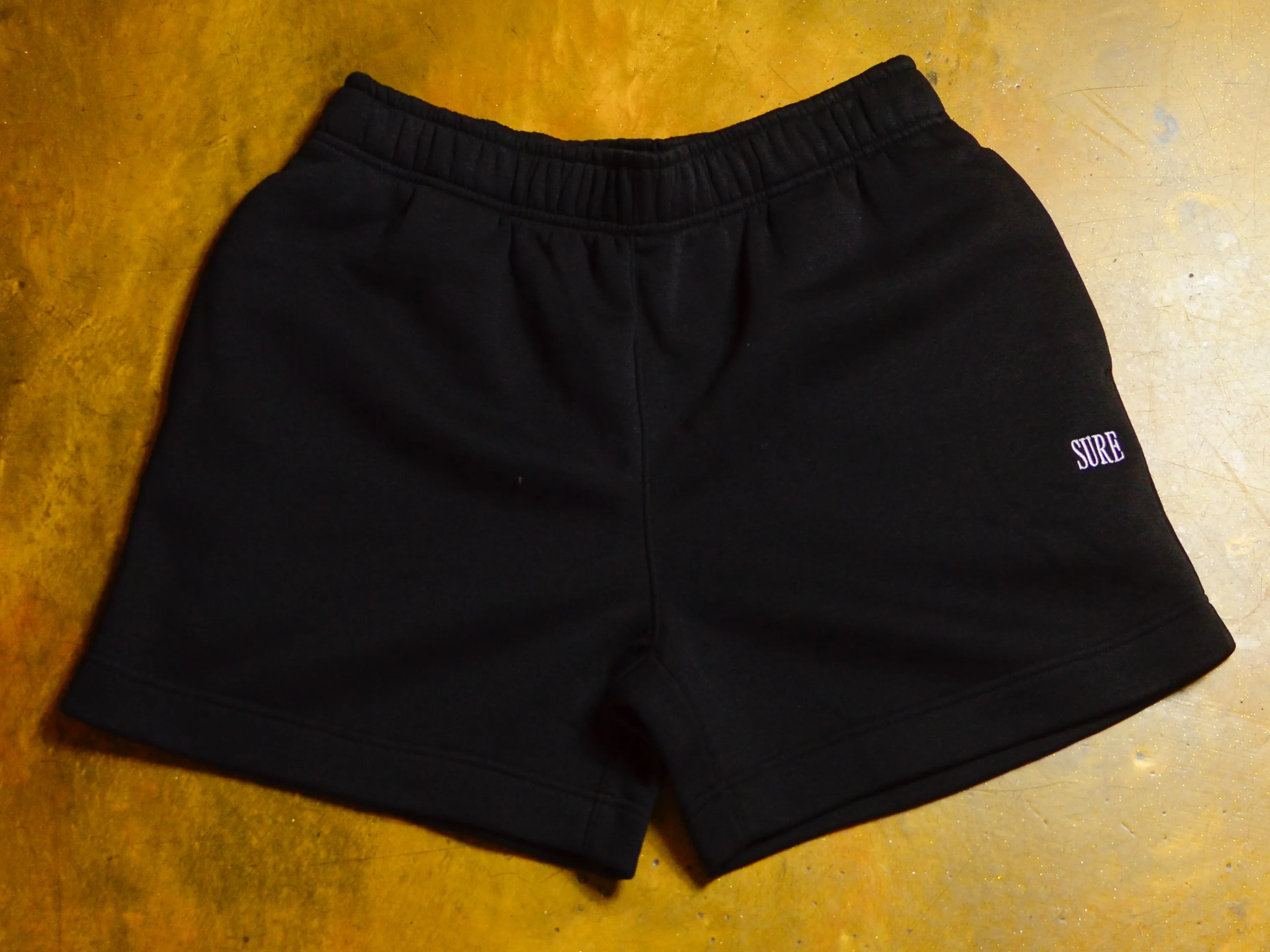 Crew Embroidered Relaxed Track Short - Black