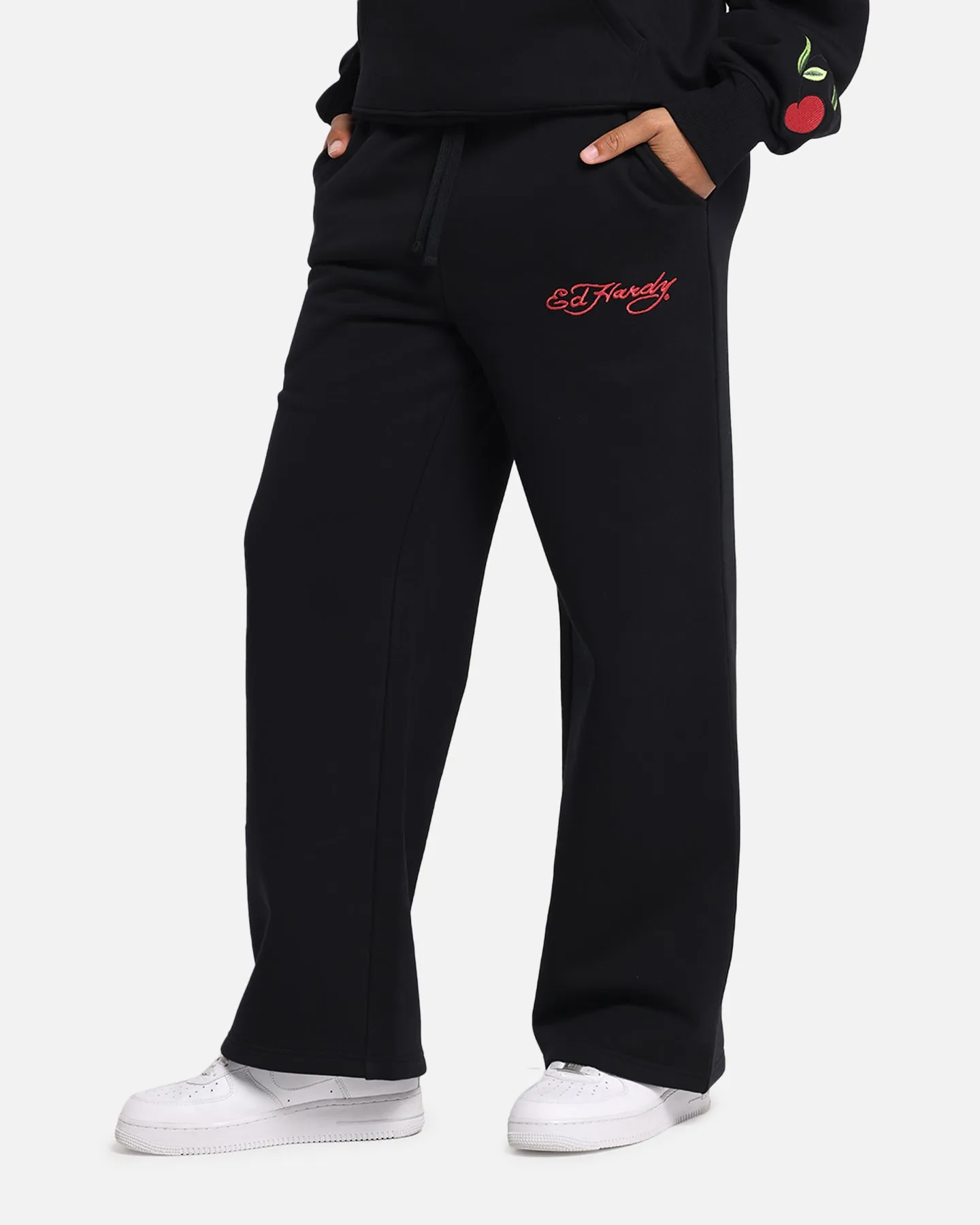 Ed Hardy Cherry Trackpants Black