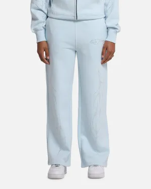 Ed Hardy Cyber Rhinestone Track Pants Light Blue