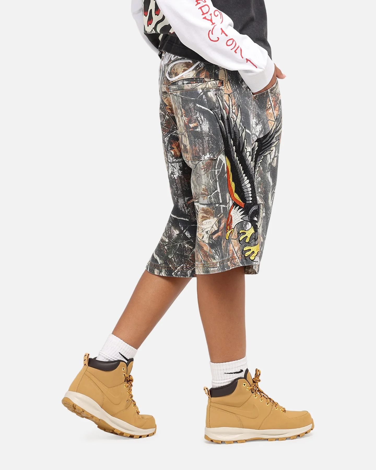 Ed Hardy Eagle Jorts Real Tree Camo