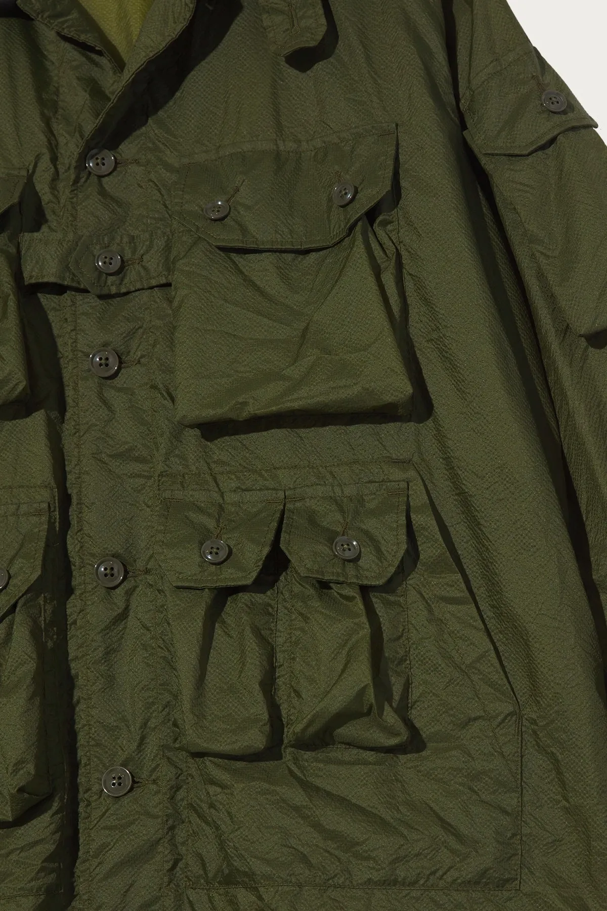 Explorer Shirt Jacket - Olive Nylon Micro Ripstop