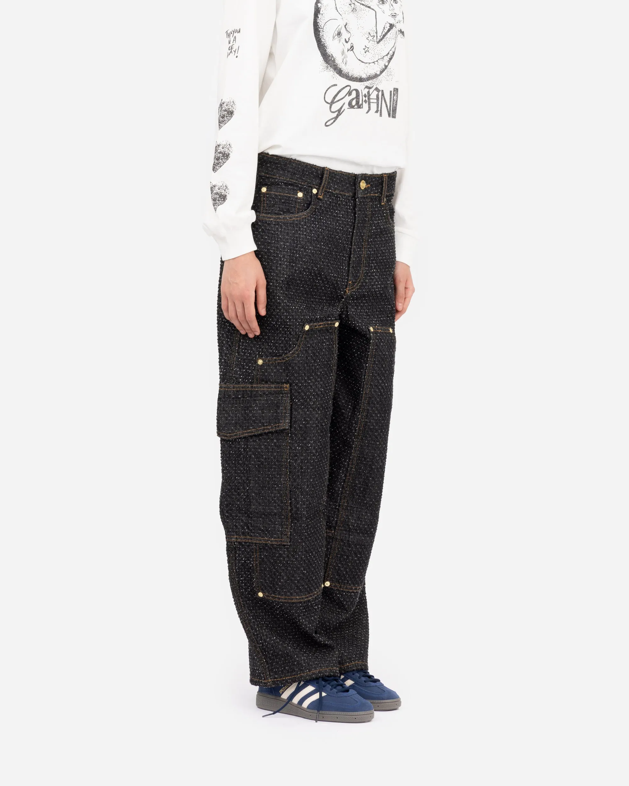 Fluffy Denim Carpenter Jeans