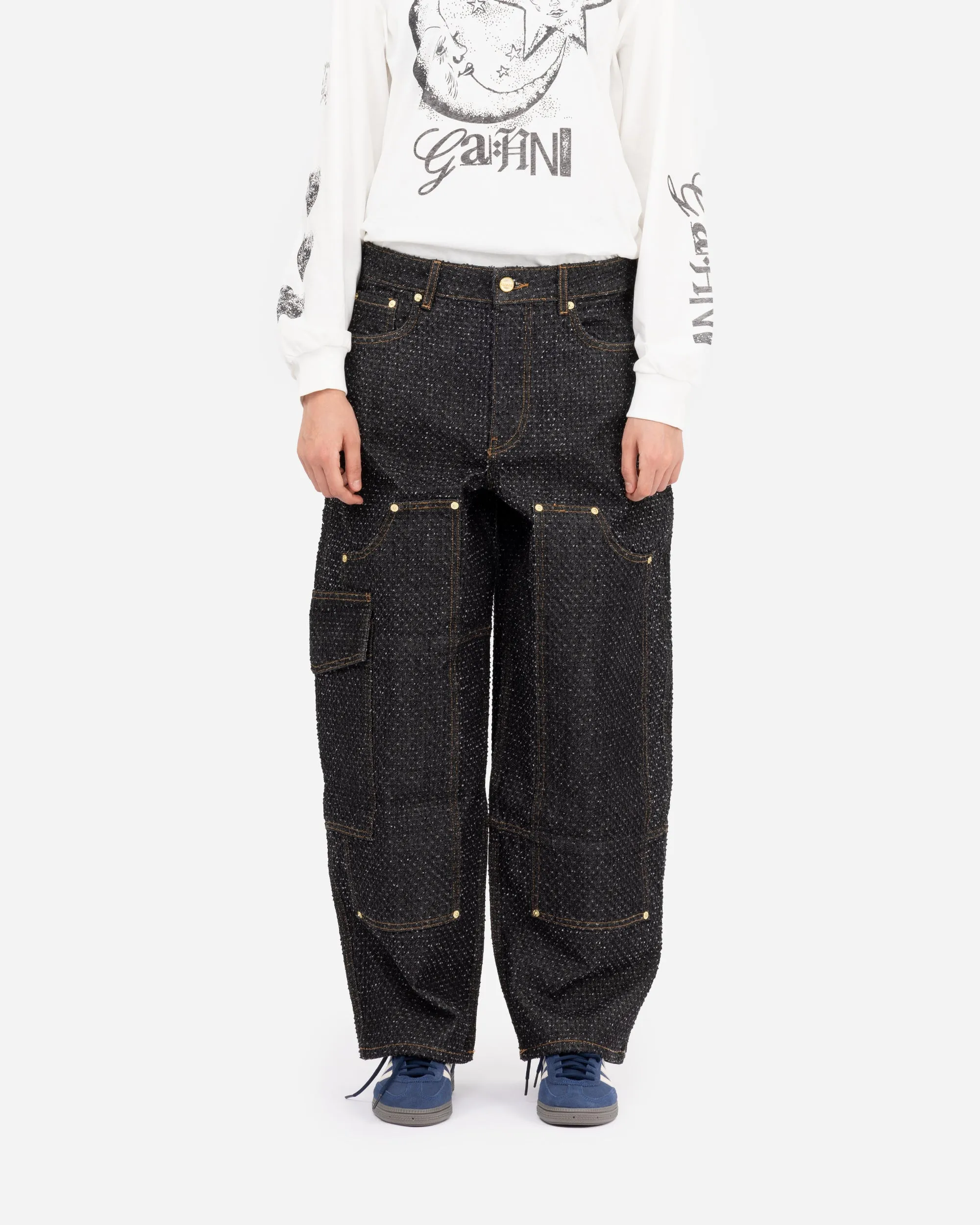 Fluffy Denim Carpenter Jeans