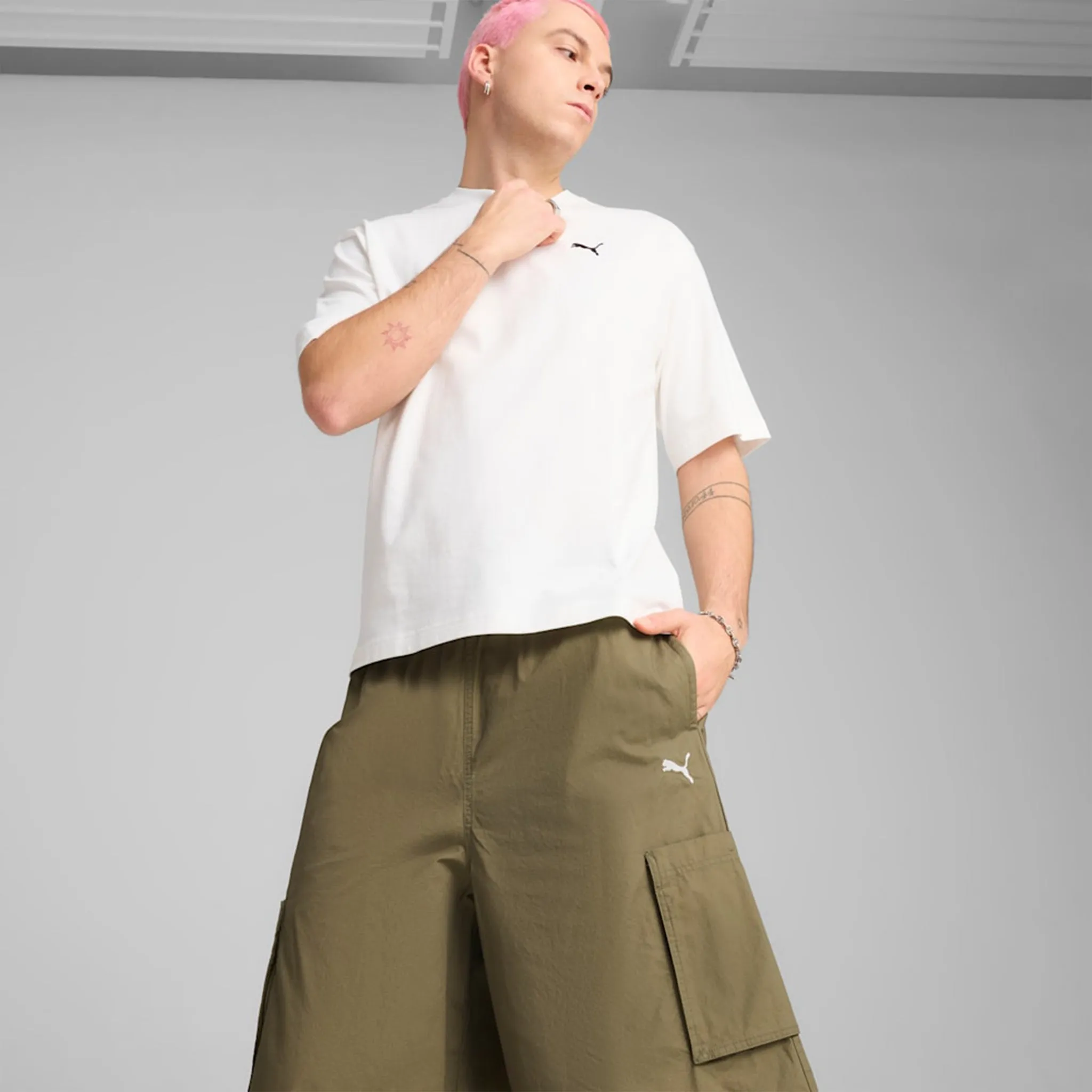 FUTURE.PUMA.ARCHIVE Relaxed Cargo Jorts (Loden Green)
