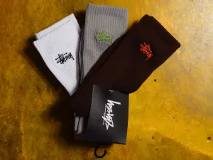 Graffiti Sock 3pk - Brown / Grey / White