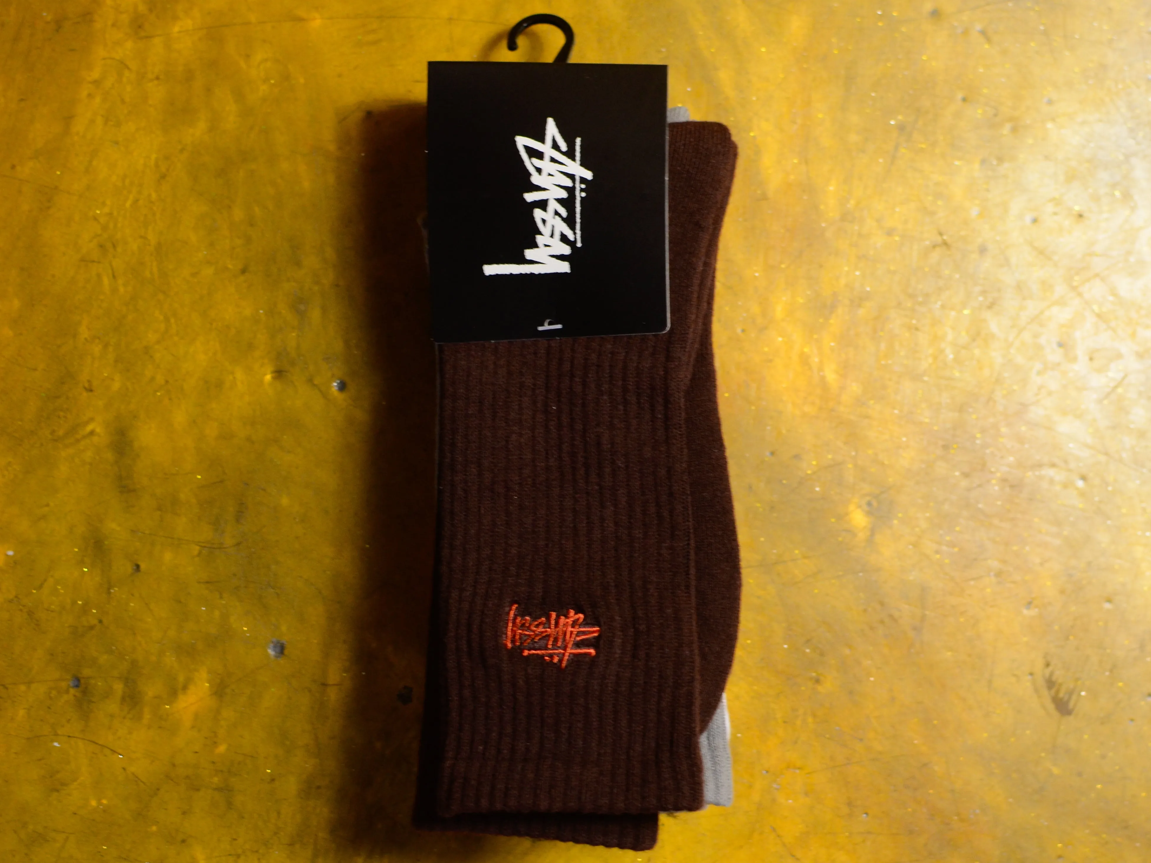 Graffiti Sock 3pk - Brown / Grey / White