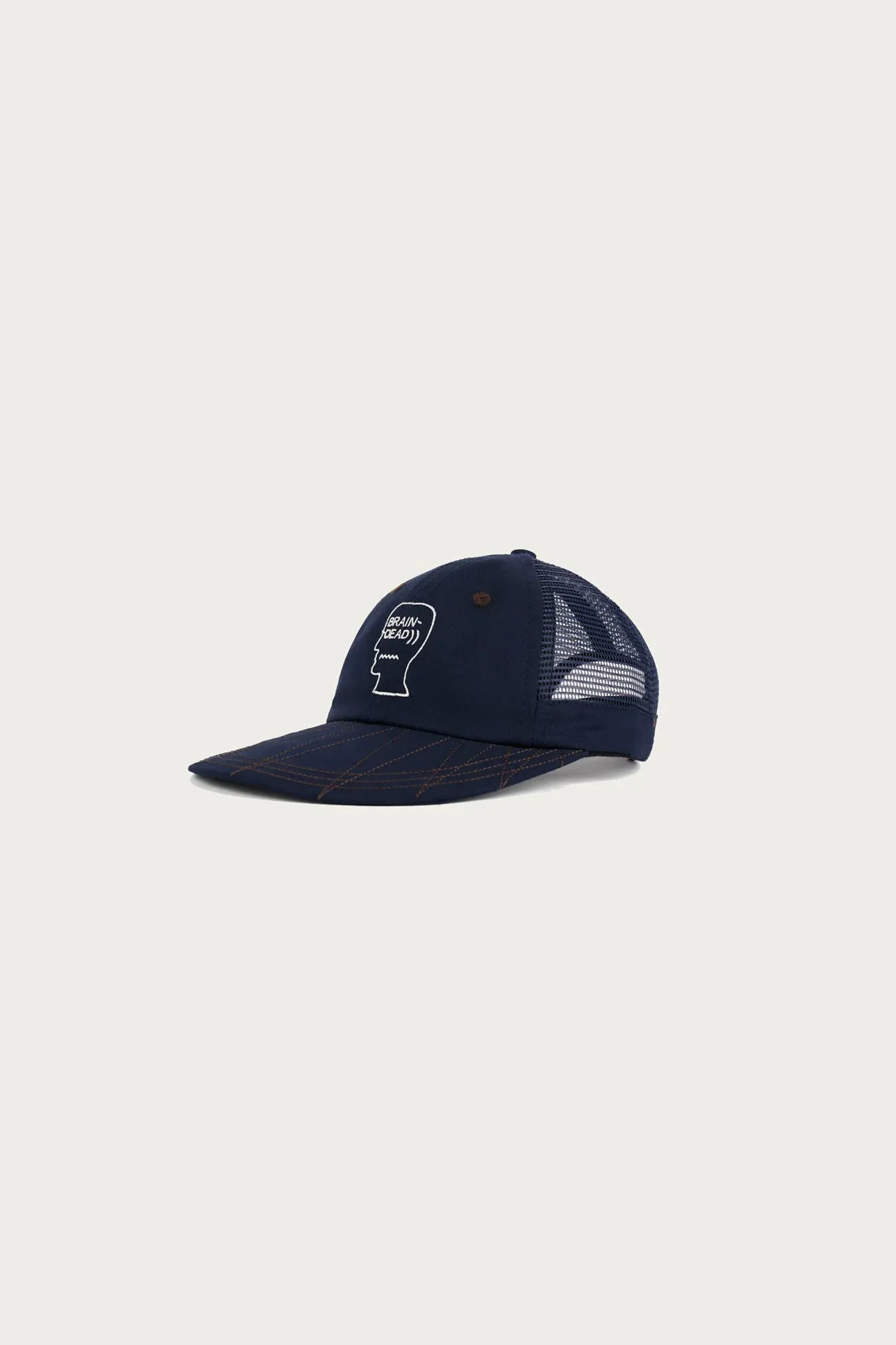 Logohead Long Brim Mesh Panel Hat - Navy
