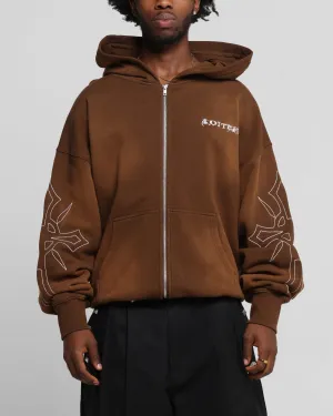 Loiter Atmosphere Zip Hoodie Vintage Brown