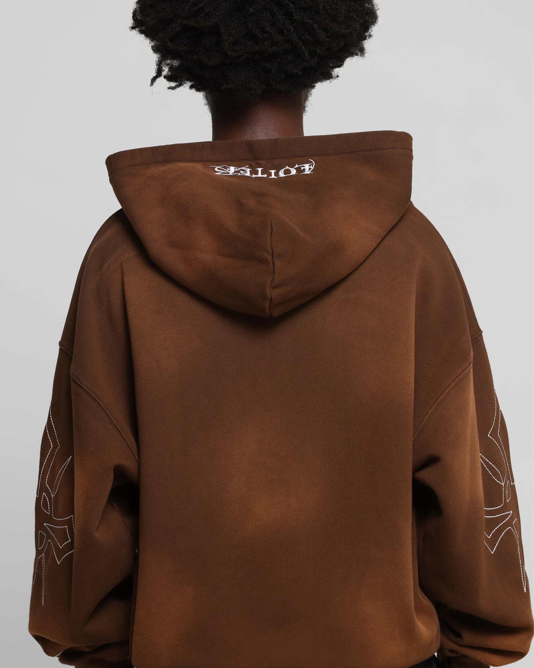 Loiter Atmosphere Zip Hoodie Vintage Brown