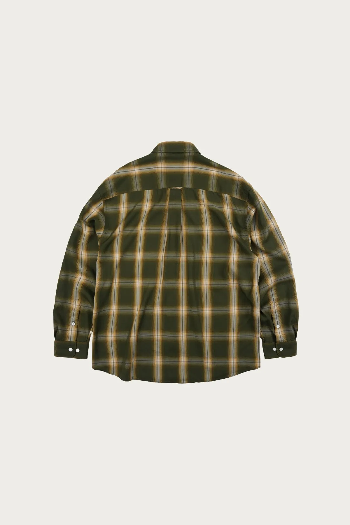 Lyocell Check Relaxed Shirt - Green
