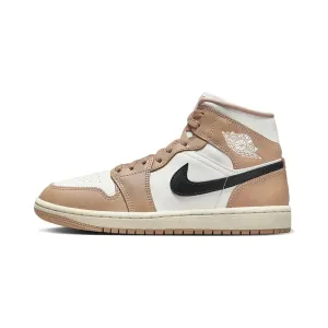 Nike Air Jordan 1 Mid Tan Black