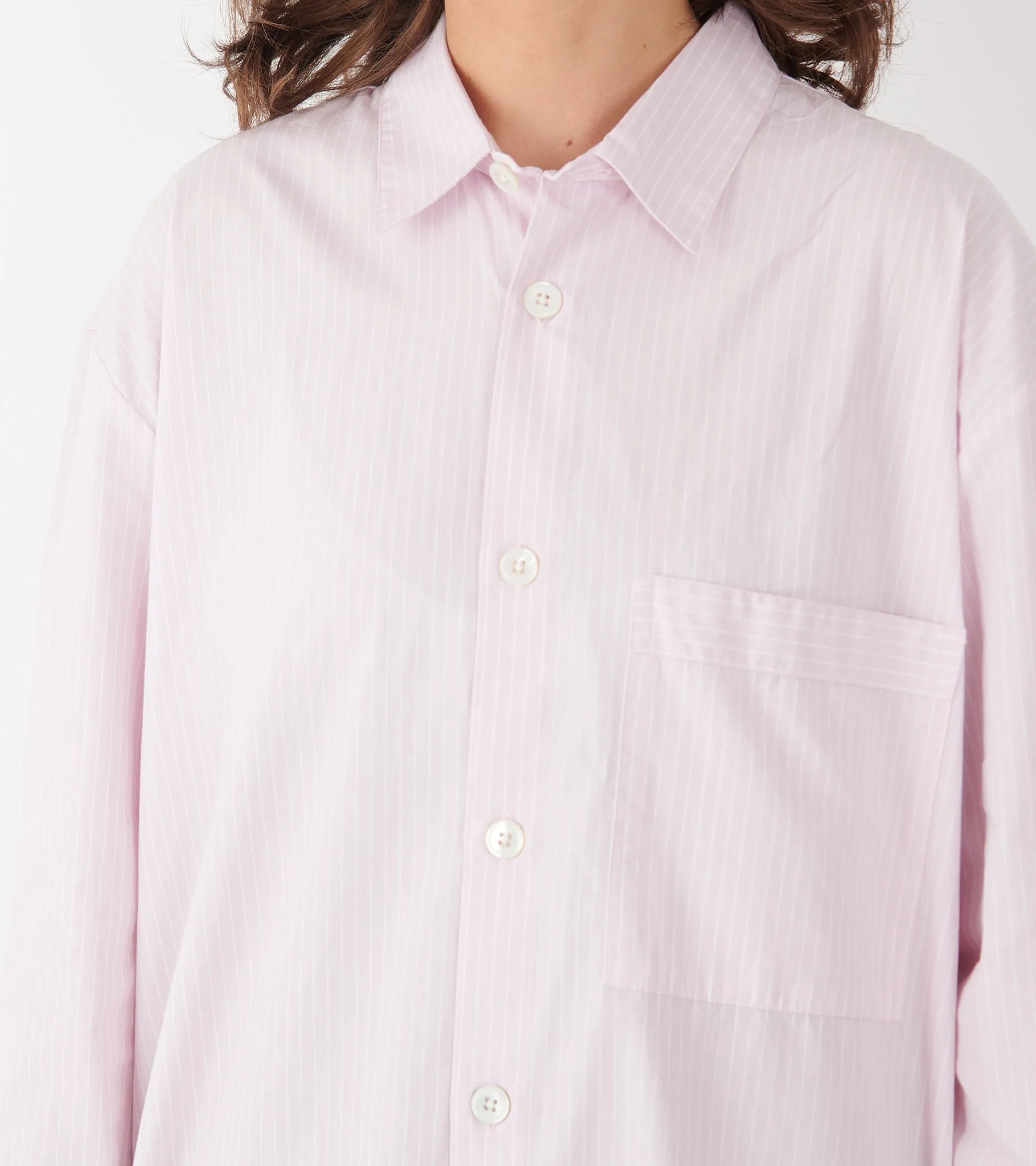 Pyjamas Relaxed Long Shirt Rosa Stripes