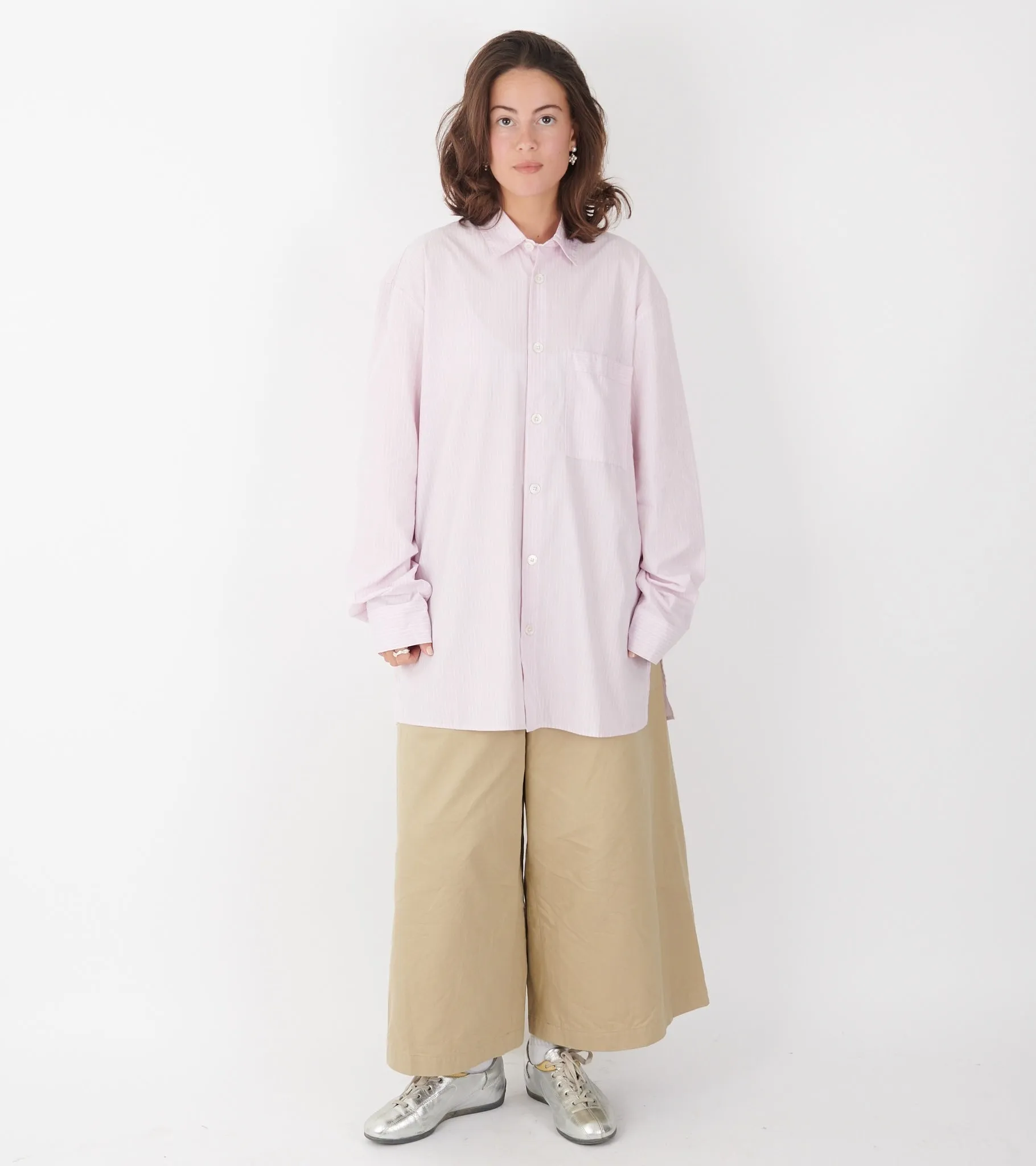 Pyjamas Relaxed Long Shirt Rosa Stripes
