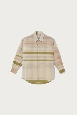 Relaxed Shirt - Beige/Cream/Light Blue