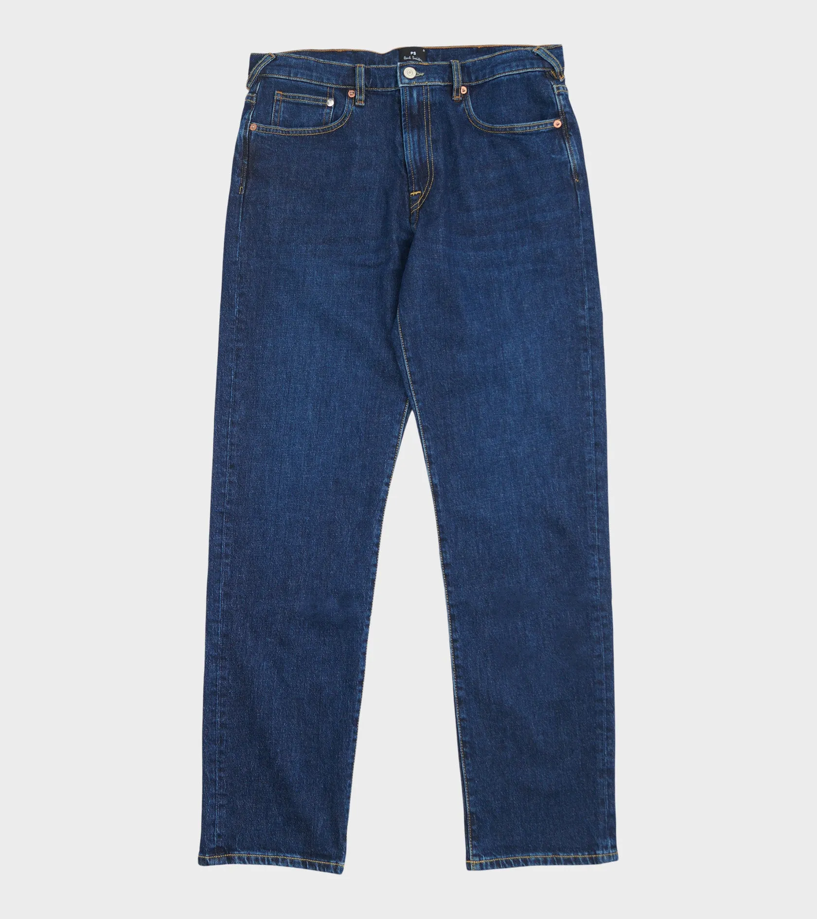 Relaxed Taper Denim Jeans Indigo Blue