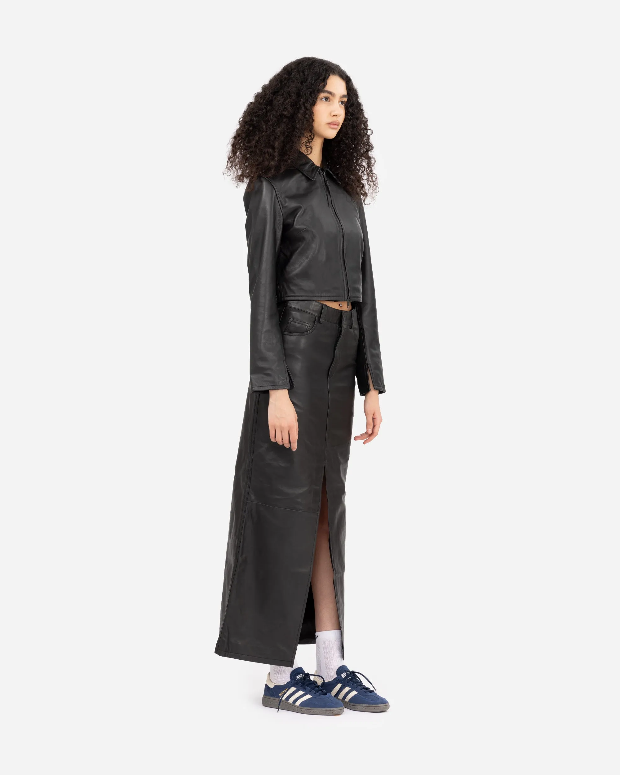 Roadie Leather Zip Blouse