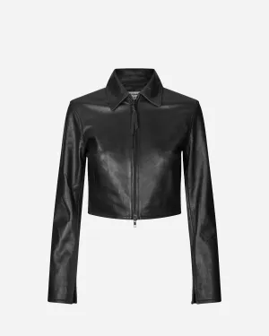 Roadie Leather Zip Blouse