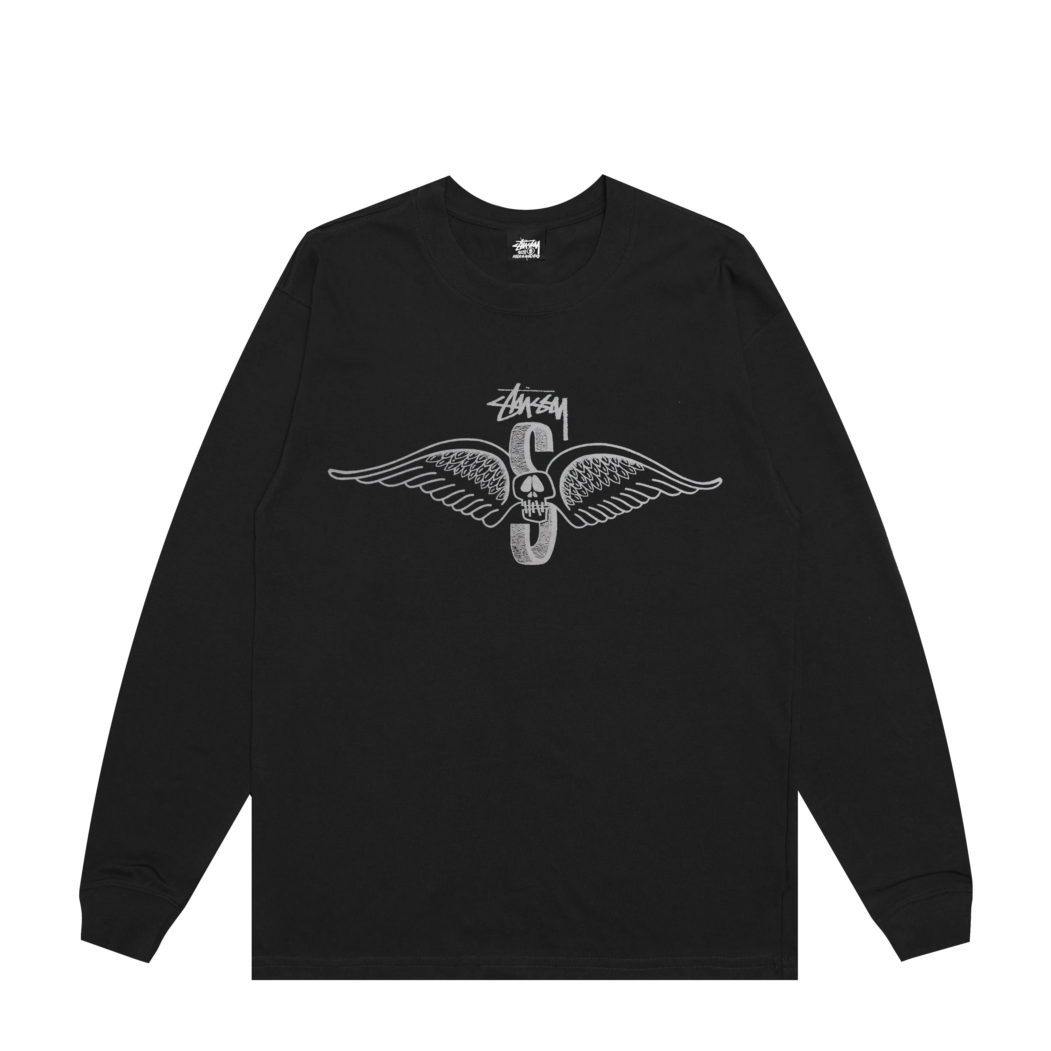 SKULL WINGS PIGMENT DYED LONG SLEEVE TEE