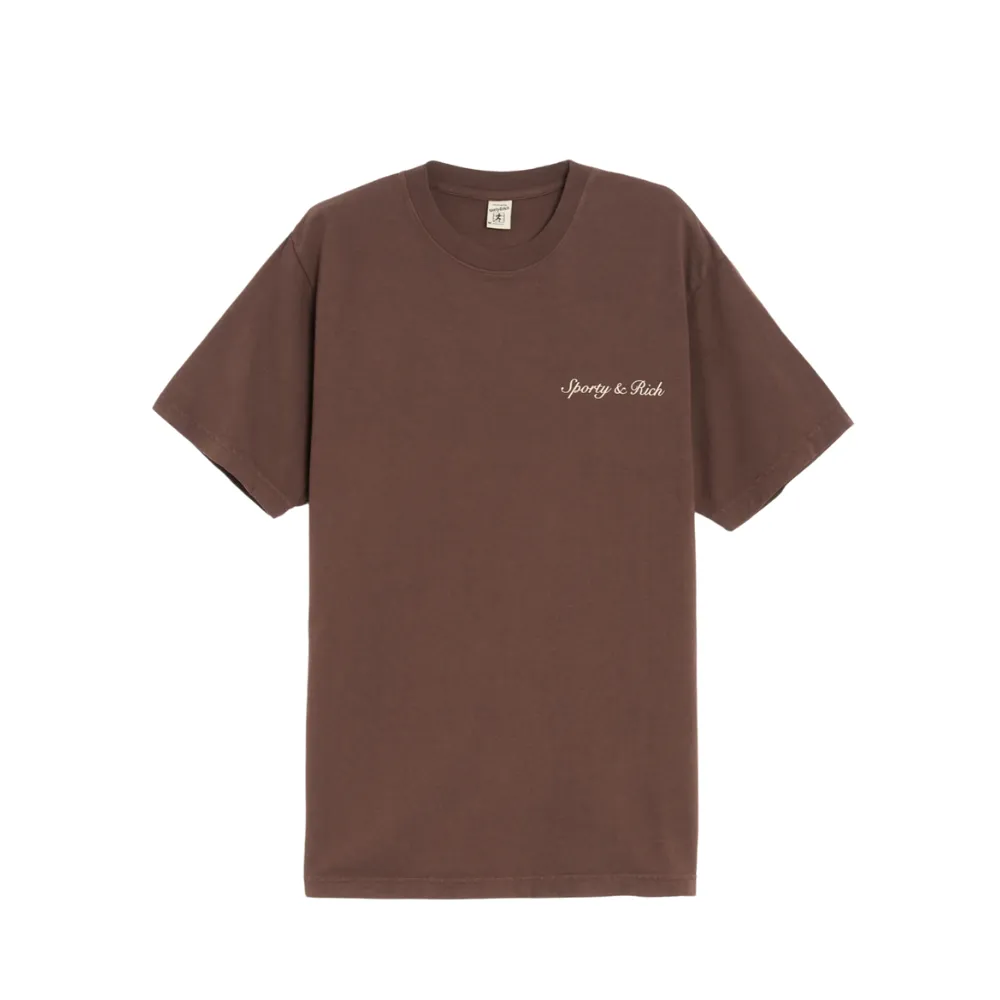 Sporty & Rich Syracuse Unisex T Shirt Brown