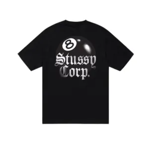 Stssy 8 Ball Corp. T-shirt Black