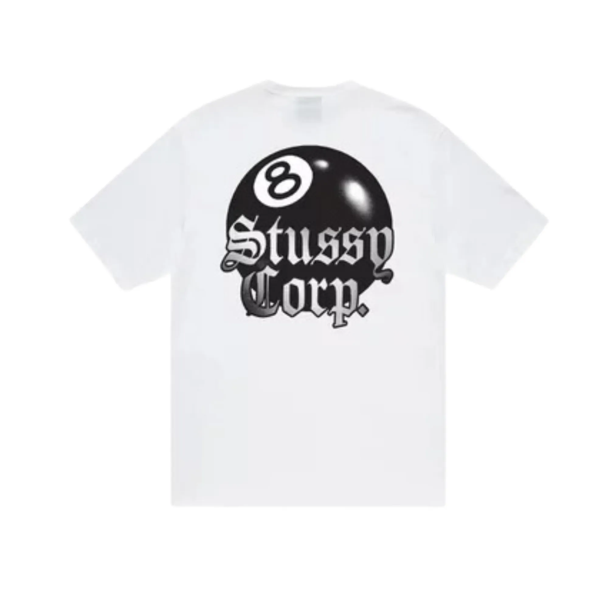 Stssy 8 Ball Corp. T-shirt White