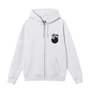 Stssy 8 Ball Zip Hoodie Ash Heather