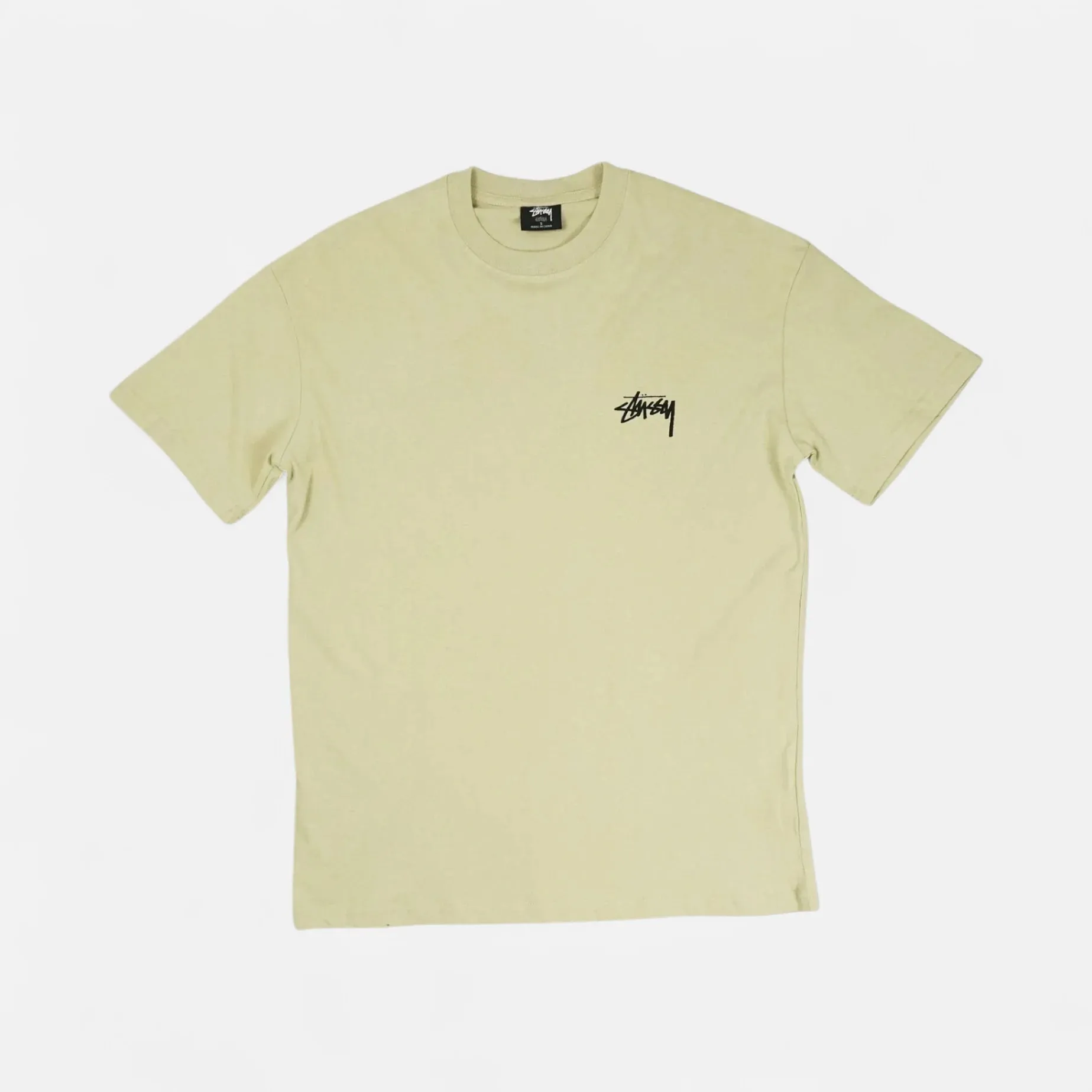Stssy Beige Stussy Artistic Graphic Design T-shirt