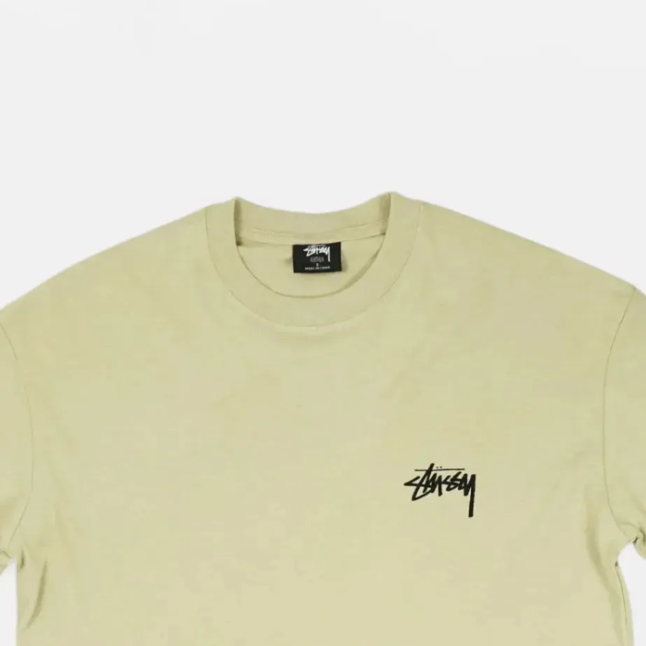 Stssy Beige Stussy Artistic Graphic Design T-shirt