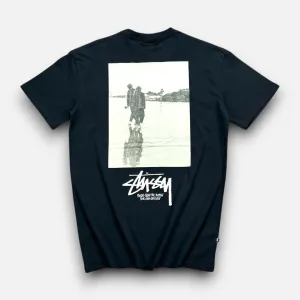 Stssy Black Beach Graphic T-shirt