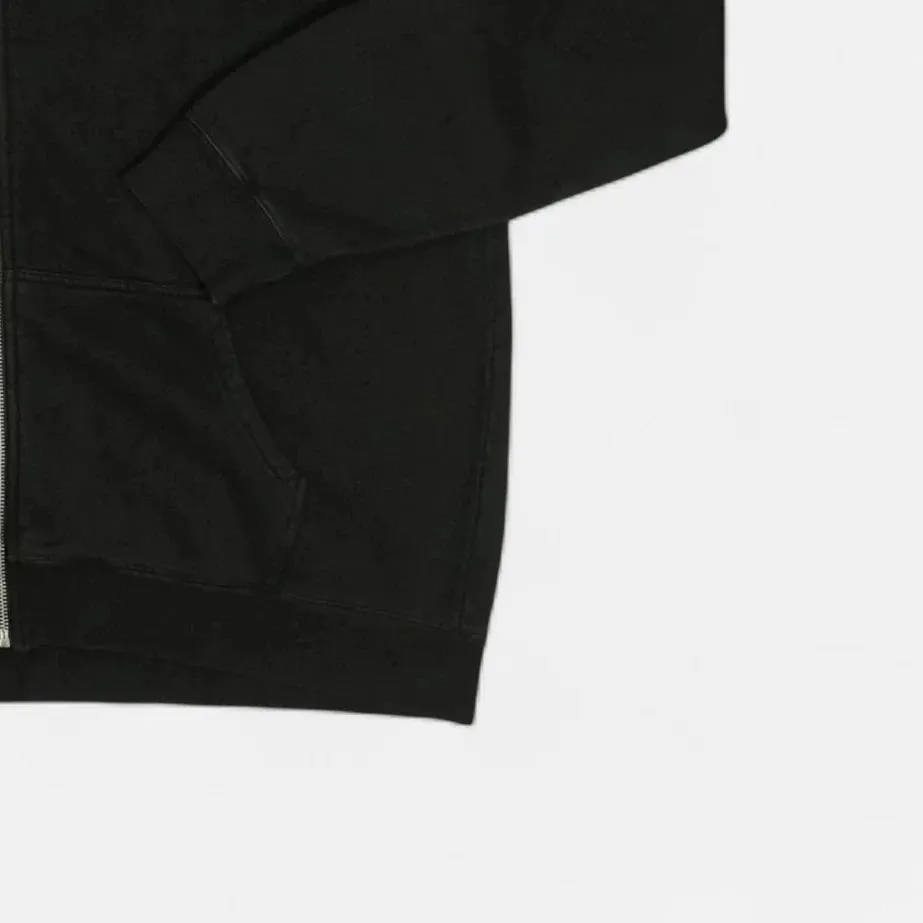 Stssy Black Zipped Hoodie with Graffiti Spellout