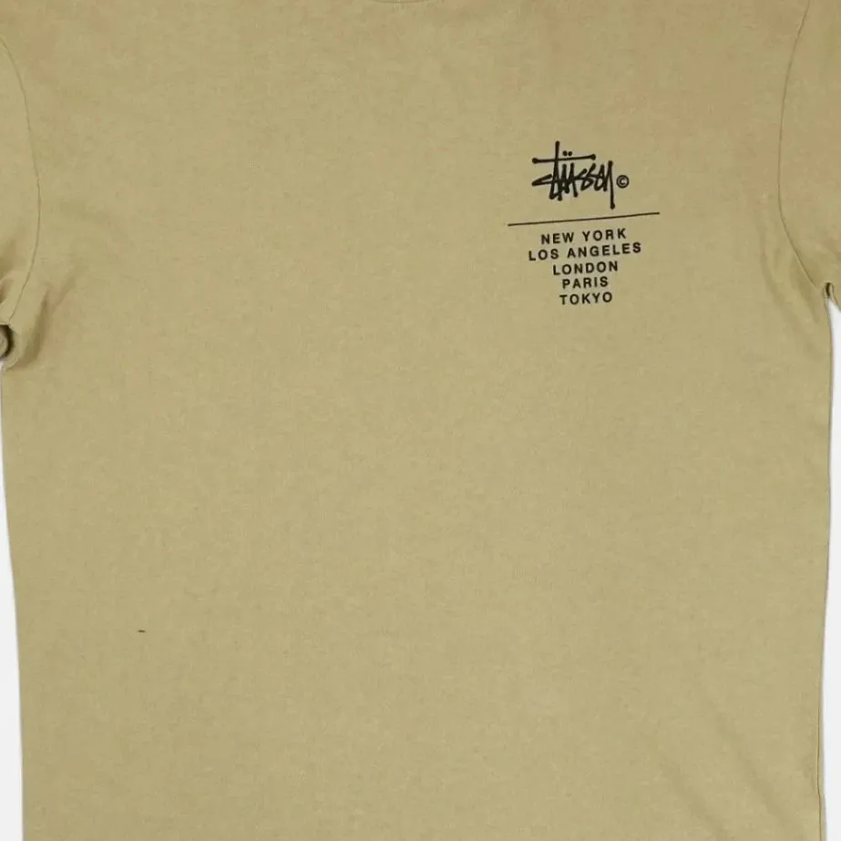 Stssy Cities Beige T-Shirt