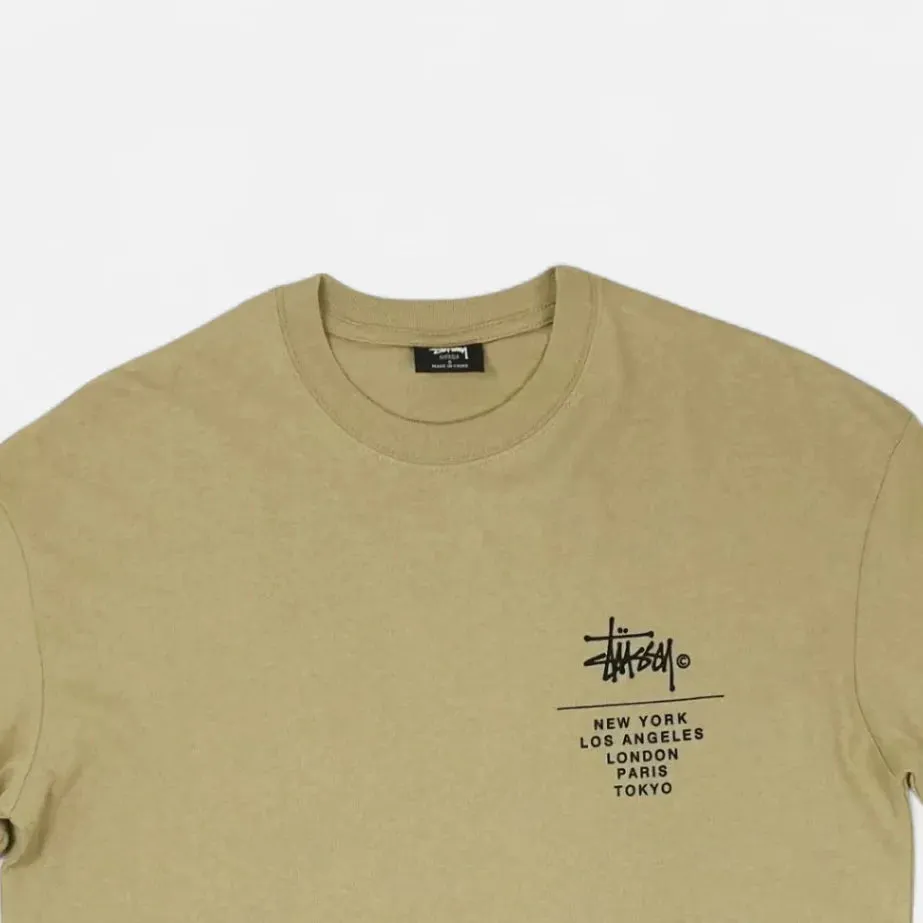 Stssy Cities Beige T-Shirt