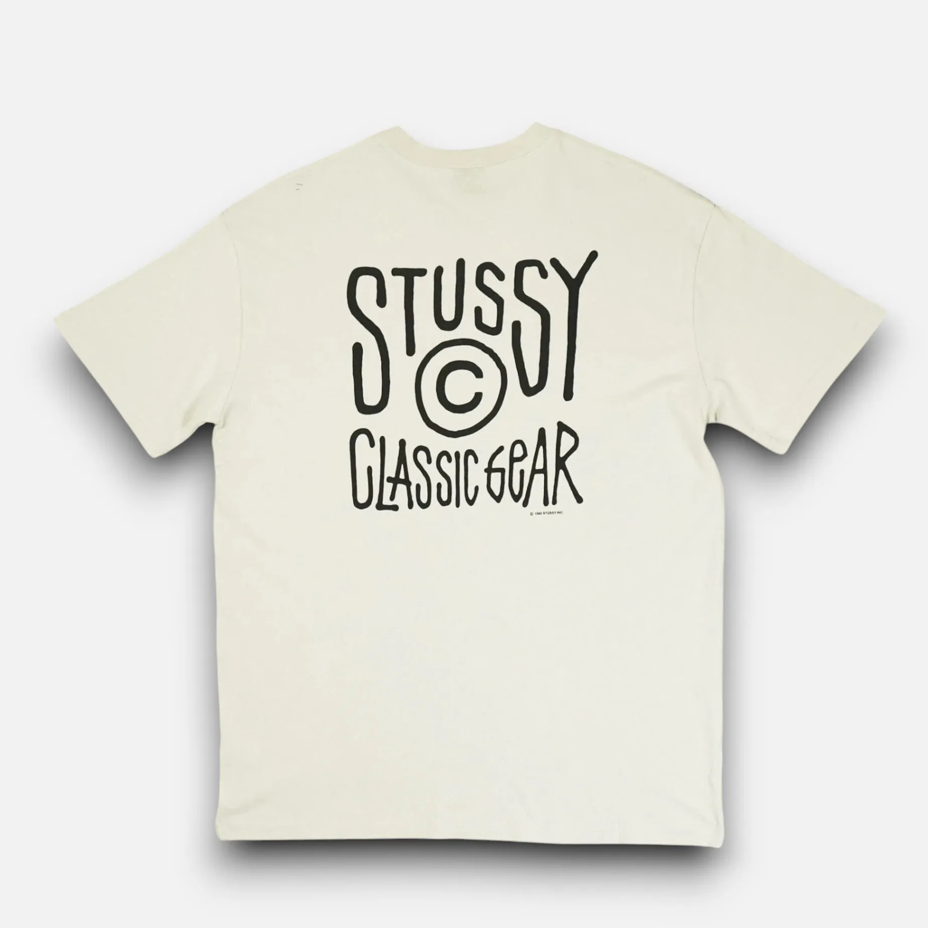 Stssy Cream Classic Gear T-shirt