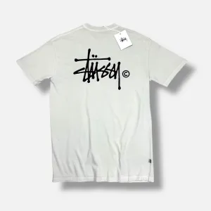 Stssy Cream Spellout Graffiti Graphic T-shirt