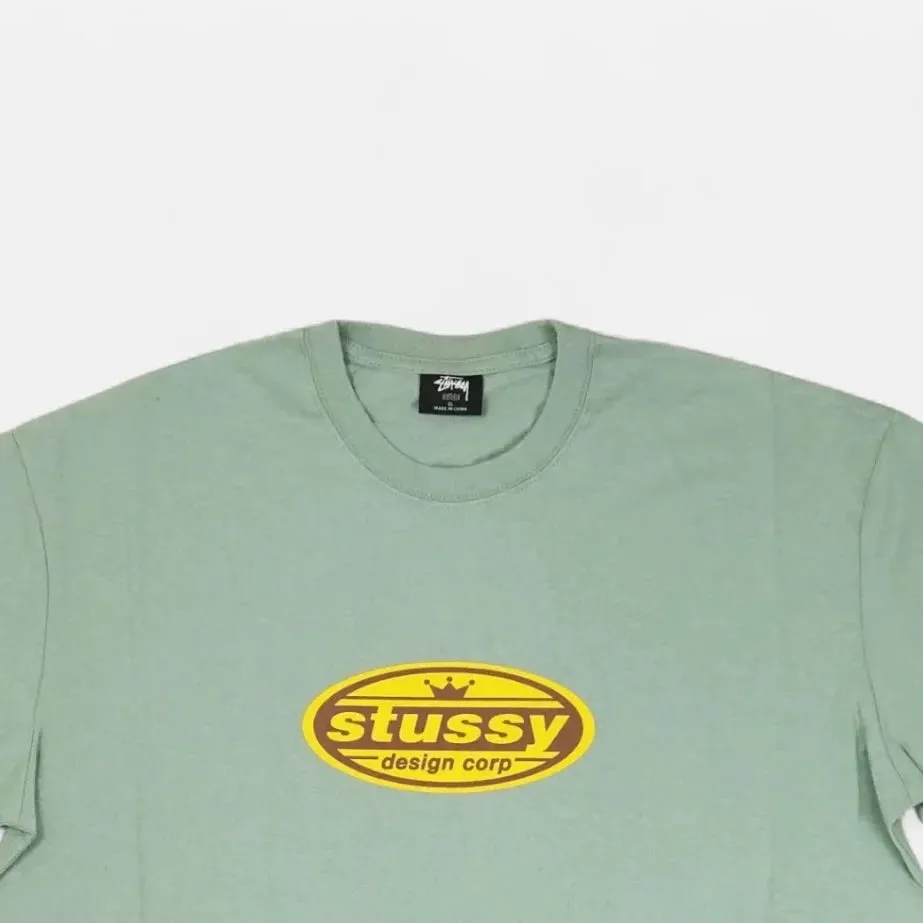 Stssy Designs Green And Yellow T-Shirt