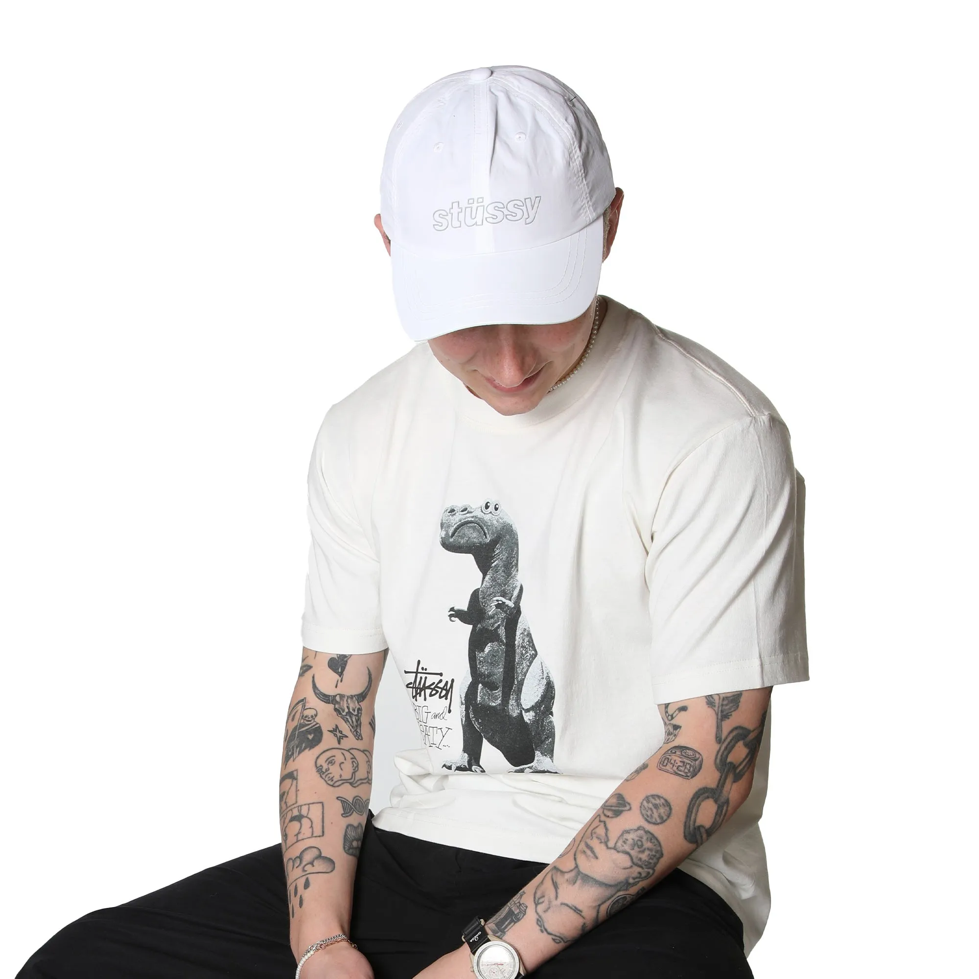 Stssy Nylon Reflective Cap White