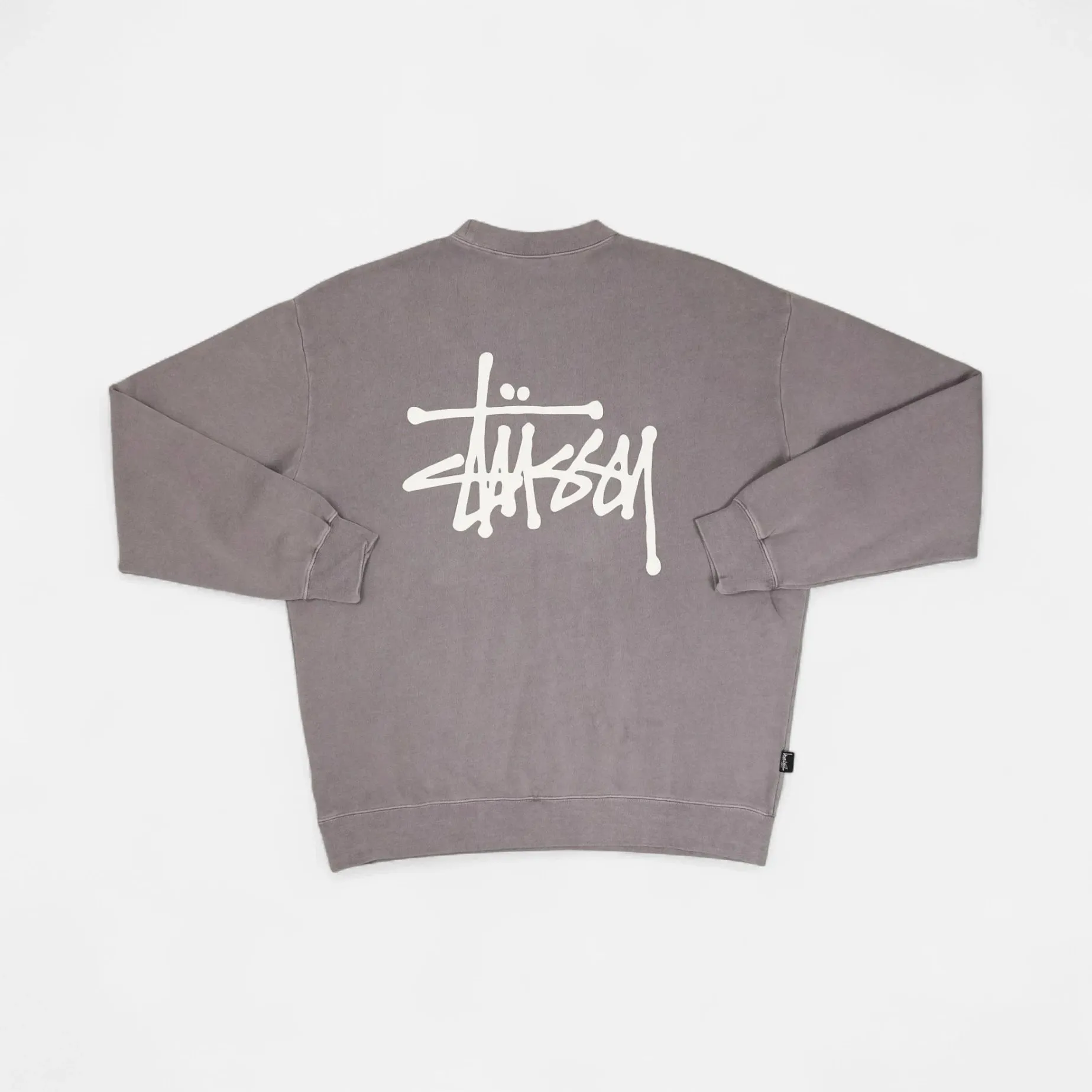 Stssy Purple Spellout Sweatshirt
