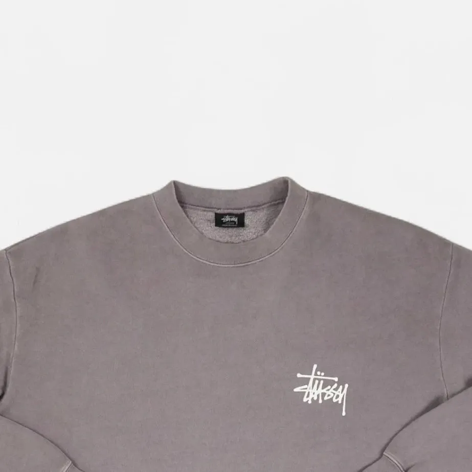 Stssy Purple Spellout Sweatshirt