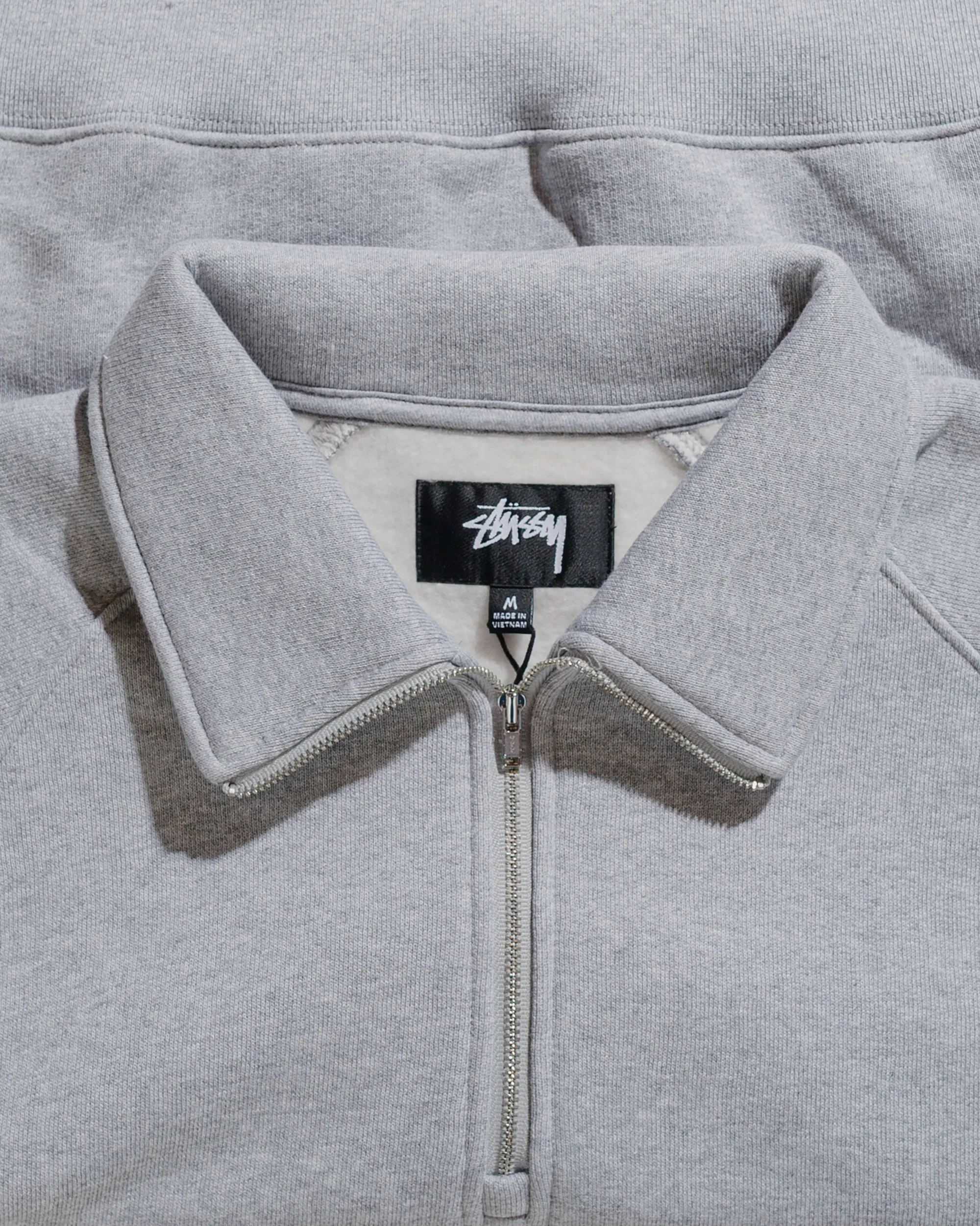Stssy Relaxed Half Zip Grey Heather