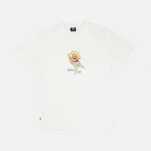 Stssy White 80's Rose T-Shirt