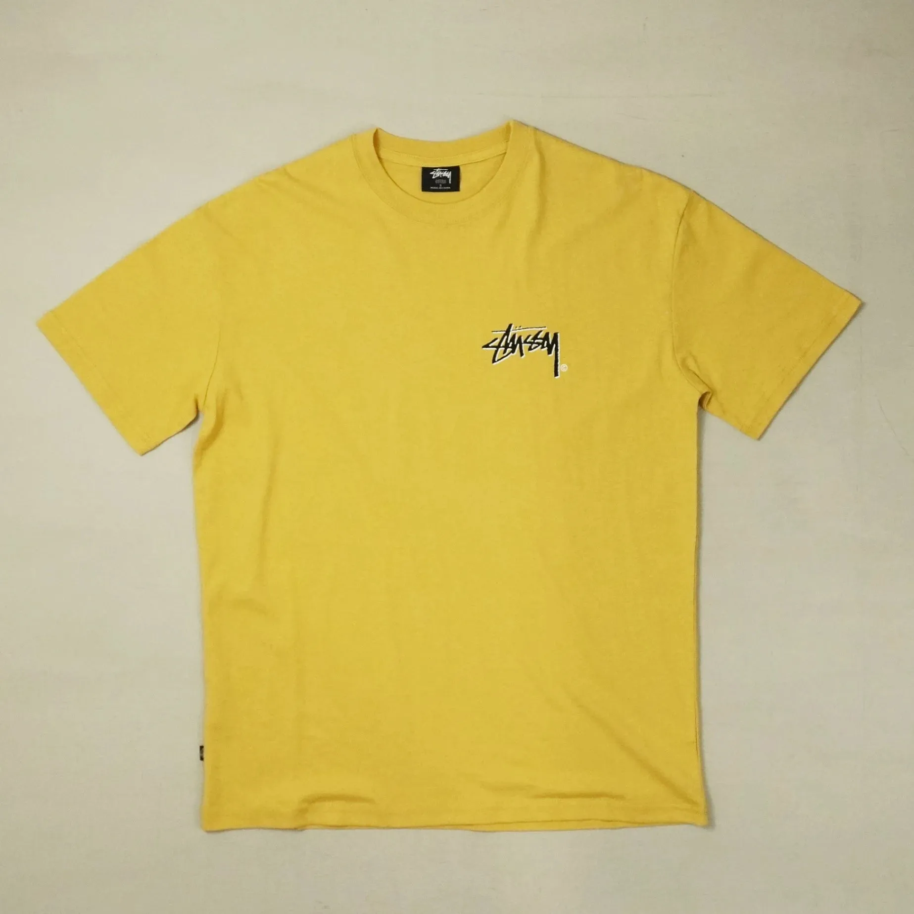 Stssy Yellow Spellout T-Shirt