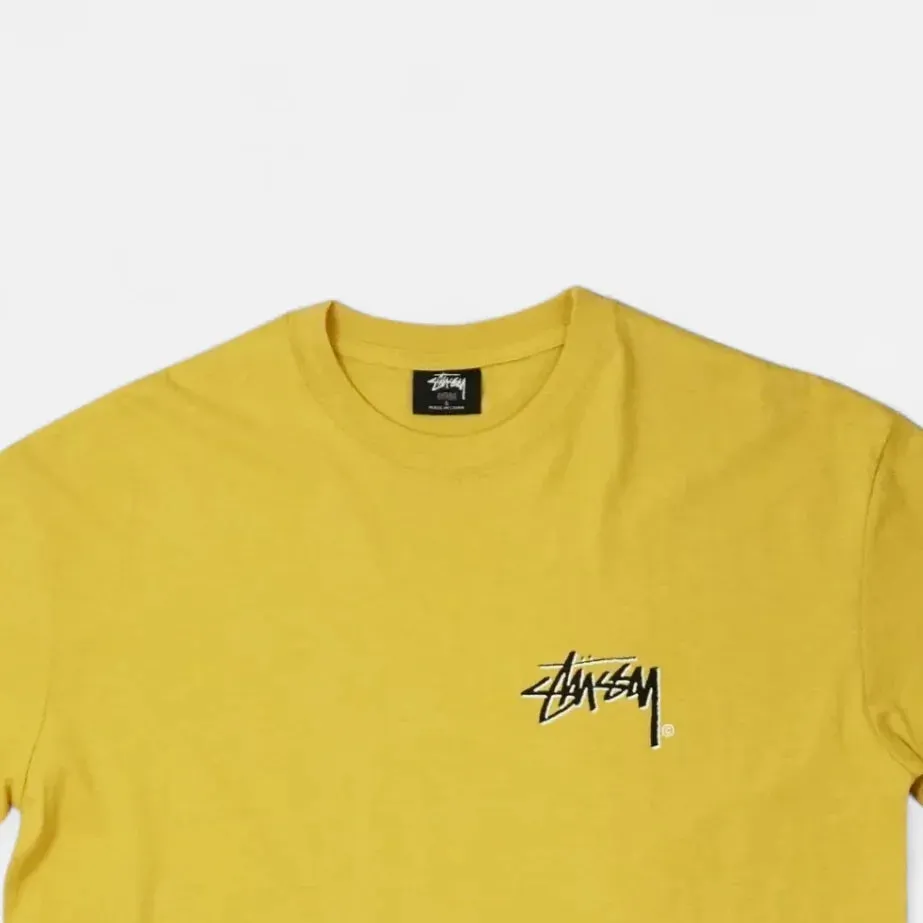 Stssy Yellow Spellout T-Shirt