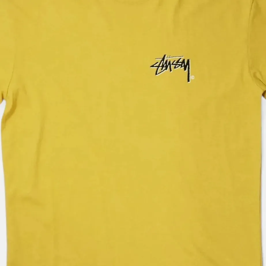 Stssy Yellow Spellout T-Shirt